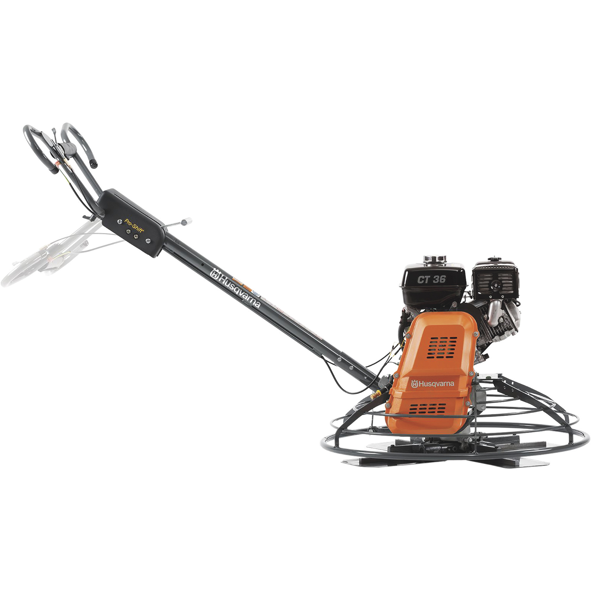 Husqvarna Walk Behind Concrete Trowel, 36in. Diameter, 5 HP Honda GX 160, Pro Shift Handle, Model# CT 36-5A
